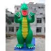 wholesale Animal de bande dessinée de dinosaure gonflable géant de 6 m 20 pieds de haut pour la décoration d'événement en plein air Sculpture attrayante dragon vert