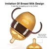 Drisla Mamadeira de silicone para bebê com alça para desmame bico antiasfixia 150ml250ml sem BPA 240131