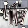 Make-up-Pinsel Brocha Sanduhr FL Pinselset B Puder Foundation Kontur Lidschatten Concealer Eyeliner Smudger Drop Lieferung Heilen DHS18