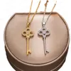 2024 Gold Key with Rhinestone Necklace for Women Necklace Fashion Key Collar Chain Female Jewelry