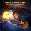 أضواء ليلية LED Bean Duck Night مع مصباح Sensor Sensor مصباح بجانب السرير لغرفة المعيشة YQ240207