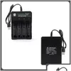 Carregadores Carregador de bateria de lítio com USB 4 3 2 1 Slots de carregamento para 26650 18490 18350 Baterias recarregáveis Inteligente Inteligente 6 Dro DHPNB