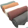 Coperte Fasce Mussola di bambù Ddle Coperta Born Pannolini Accessori Avvolgimento morbido Biancheria da letto per bambini Asciugamano da bagno Tinta unita da Lashghg Drop Ot7Se