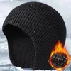 Berretti Cuffie per uomo Donna Cotone Solido Cappelli invernali Skullies di lana Berretti Paraorecchie Protezione per le orecchie Caldi berretti termici da ciclismo Unisex