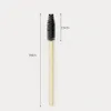 Brosse à cils avec manche en bambou noir, 100 pièces, brosse de maquillage, Extension de cils, brosse à sourcils jetable, applicateur de Mascara, 240124