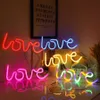 Luzes da noite Olá Coração Amor Neon Light Sign LED Modelagem Night Lamp Store Room Decoração Edding Window Shop USB Bateria Alimentado YQ240207