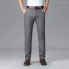 Jeans da uomo estivi sottili grigi pantaloni larghi stile classico moda business pantaloni di jeans elasticizzati dritti pantaloni di alta qualità di marca maschile