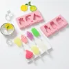 Baking Moulds Animals Shape Jelly Form Maker For Ice Lolly Silicone Cream Mold With Cover Cube Tray Candy Bar Decoration