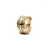 Klusterringar 2024 Autumn Line Art Love and People Wide Wavy Figure Open Ring for Woman Silver Jewelry