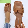 Zomer Slippers Vrouwen Platte Luxe Outdoor Strand Slippers Vrouwelijke Sandalen Trend Brand Design Slides Schoenen Vrouw 2024 Grote Maat 43 240201