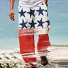 Pantalons pour hommes Hommes Drapeau américain Patriotique pour le 4 juillet Hippie Harem Outdoor Warm Mens Straight Big and Tall Sports M 1