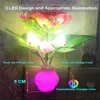 Night Lights 1 Pc Plug-in LED Mushroom Night Light Lamp With Sensor Color-Changing Rose Flower Mushroom Night Light for Kids Adults YQ240207