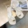 Sandali da donna con cinturino incrociato punta aperta tacco basso estate in metallo dorato con retro infradito da donna scarpe alla moda