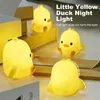 Night Lights Cartoon Duck Night Light Animal Night Lamps Battery Bedside Sleeping Lamp Home Desktop Ornament YQ240207