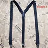 Bow Ties Men's Adult Y-shaped 3-clip Jacquard Fabric Adjustable Elastic Strap Western Pants Sling