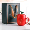 Tasses en céramique tasse en forme de pomme tasse de noël créatif mariage entreprise coffret cadeau