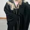 Etnik Giysiler F383ABAYA DUBAI Lüks Müslüman Kadınlar Yarasa kolları Türkiye Duası Mütevazı Elbise Mıcak Kaftan Kadın Ramdan Kimono Robe