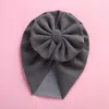 Hair Accessories Cashmere Wrinkle Baby Turban Hat Born Boy Girl Bow Knotted Folded Headwear Infant Beanies Kids Winter
