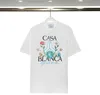 Mode t shirt mens kvinnor designers t-shirts tees 2xl kläder topps mans casual bröst bokstav skjorta lyxkläder gata shorts ärmkläder casablanc tshirts