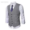 Gilet en coton mélangé pour hommes, gilet de costume Slim, robe d'affaires, coupe simple, veste formelle sans manches, décontractée, 240119