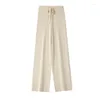 Women's Pants Western Style All-Matching Drooping Wide-Ben Outer Wear Comfort och Casual Loose Slant Straight DrawStrin