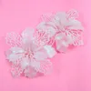 Decorative Flowers 12 Pcs Outdoor Christmas Tree Artificial Flower Glitter Poinsettia Xmas Holiday Ornaments Plant Garlands Small White