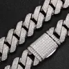 Bes Custom Hip Hop 20mm 925 Sterling Zilveren Moissanite Mannen Kettingen Ketting Sieraden Cubaanse Link Chain