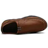 Sole morbide leggere casual comode scarpe in pelle slip-on uomini moca