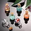 Flaskor 10x liten glas miniatyr dryck flaskor mini korkflaskor bröllop