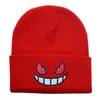 Basker 16 färger unisex höst vinter utomhus beanie för män kvinnor stickade gengar huva hatt broderad avslappnad utanför halloween hattar