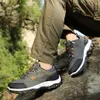 Män vandringskor utomhus anti glid gummi sule bergssneakers bär resistenta stövlar klättring mode storlek mindre än normalt 240131