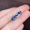 Cluster Rings KJJEAXCMY Fine Jewelry 925 Sterling Silver Inlaid Natural Sapphire Girl Fashion Warm Chinese Style Ring Support Test