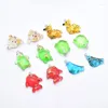 Charms 10pcs Jelly Frog Dove Deer Fish Turtle Resin Cartoon Cute Animal Pendant For Earring Keychain Diy Crafts Jewelry Making
