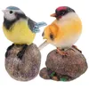 Garden Decorations 2 Pcs Moss Micro Landscape Resin Miniature Bird Decoration Figurines The Birds Desktop