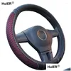 Steering Wheel Covers Ers Car Er Ice Silk Mas Design Comfortable Braid On The Steering-Wheel Volant Mobile Interior Accessories Drop D Otczy