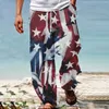 Erkekler Pantolon Erkekler Amerikan bayrağı Vatansever 4 Temmuz için Hippi Harem Açık Sıcak Erkekler Düz ve Uzun Spor M 1