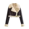 UNIZERA 2023 AutumnWinter Product Women's Fashion Versatile Polo Collar Long Sleeve Slim Fit Short Jacket Coat 240122
