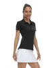 Lu Align Polo Mens Polos Women Golf Quick Dry Short Sleeve Athletic Sport Shirts Tennis Tops Upf 50+ Casual Tshirt Fitness Gym Träning Skjorta Lemon LL Jogger Lu-08 2024