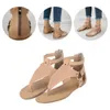 Sandaler i kvinnor Flat Summer Beach Hollow thong flip flops skor spänne damer sko kvinnliga