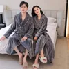 Damska odzież sutowa zima ciepła kilka nocnych sukienki Kimono prysznic szlafroki mężczyźni szlafrok gęsta flanelowa szlafrok odzież domowa piżama