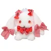 Bunny Lolita Shoulder Bag Cute Bunny Bag Messenger Bag Plush Lace Purse Bows Rabbit Doll Handbag Shoulder Bag 240201