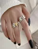 Punk Vintage Gezicht Band Ringen Voor Vrouwen Boho Vrouwelijke Bedels Sieraden Mannen Antieke Knuckle Ring Fashion Party Gift4577739