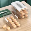 Eieropbergdoos Plastic Organizer Rolling Slide Container Meerlaagse koelkasthouder Dienblad Organisaties Keukenaccessoires 240125