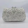 Ladies Stones Evening Bags Wedding Rhinestones Clutches Crystal Clutch Purse Hard Metal Mini Minaudiere Handbag Bridal Party Bag 240130