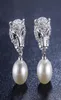 2 pairslots wonderful low high quality leopard silvergold natural pearl crystal diamond 925 silver lady039s earings 167937472