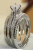 SZ 511 Victoria Wieck Women Luxury Jewelry 7mm Princess Cut White Sapphireシミュレーションダイヤモンドジェム925スターリングシルバーウェディング3IN19375573