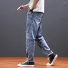 Men's Jeans Trousers With Holes For Men Straight Male Cowboy Pants Broken Spring Autumn Torn Ripped Classic Clothing Casual Trend 2024