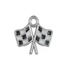JF118 New Arrival Zinc Alloy Enamelled Black and White Flag Charms Pendant For DIY Making Jewelry68970476353799