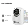 Caméra de sécurité sans fil WiFi panoramique inclinaison 3.6mm surveillance infrarouge maison bébé moniteur Audio bidirectionnel ICSEE télécommande