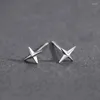 Ohrstecker Daihe Star Für Damen Herren Mode Punk Party Teenager Schmuck Einfaches Design Piercing Ohr Kreuz Kupfer